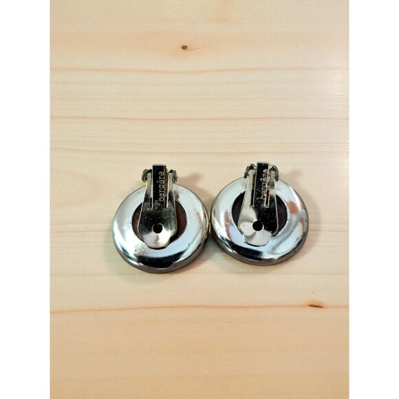 Vintage 1940s-1970s Bergere Amber Clip-On Earrings - Picture 3 of 7